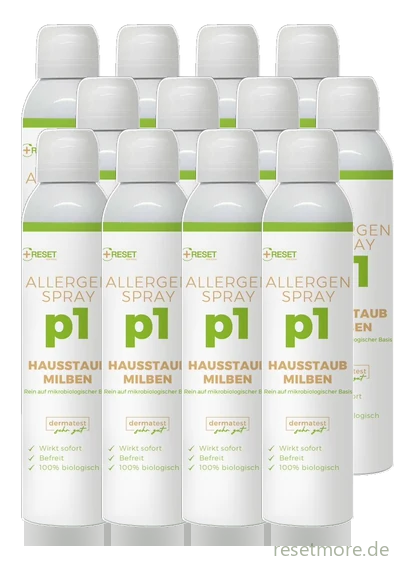 Allergen Spray p1 Jahrespaket, zwölf Flaschen à 500 ml