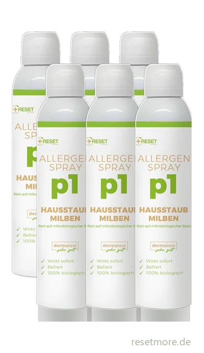 Allergen Spray p1 Vorratspaket, sechs Flaschen à 500 ml